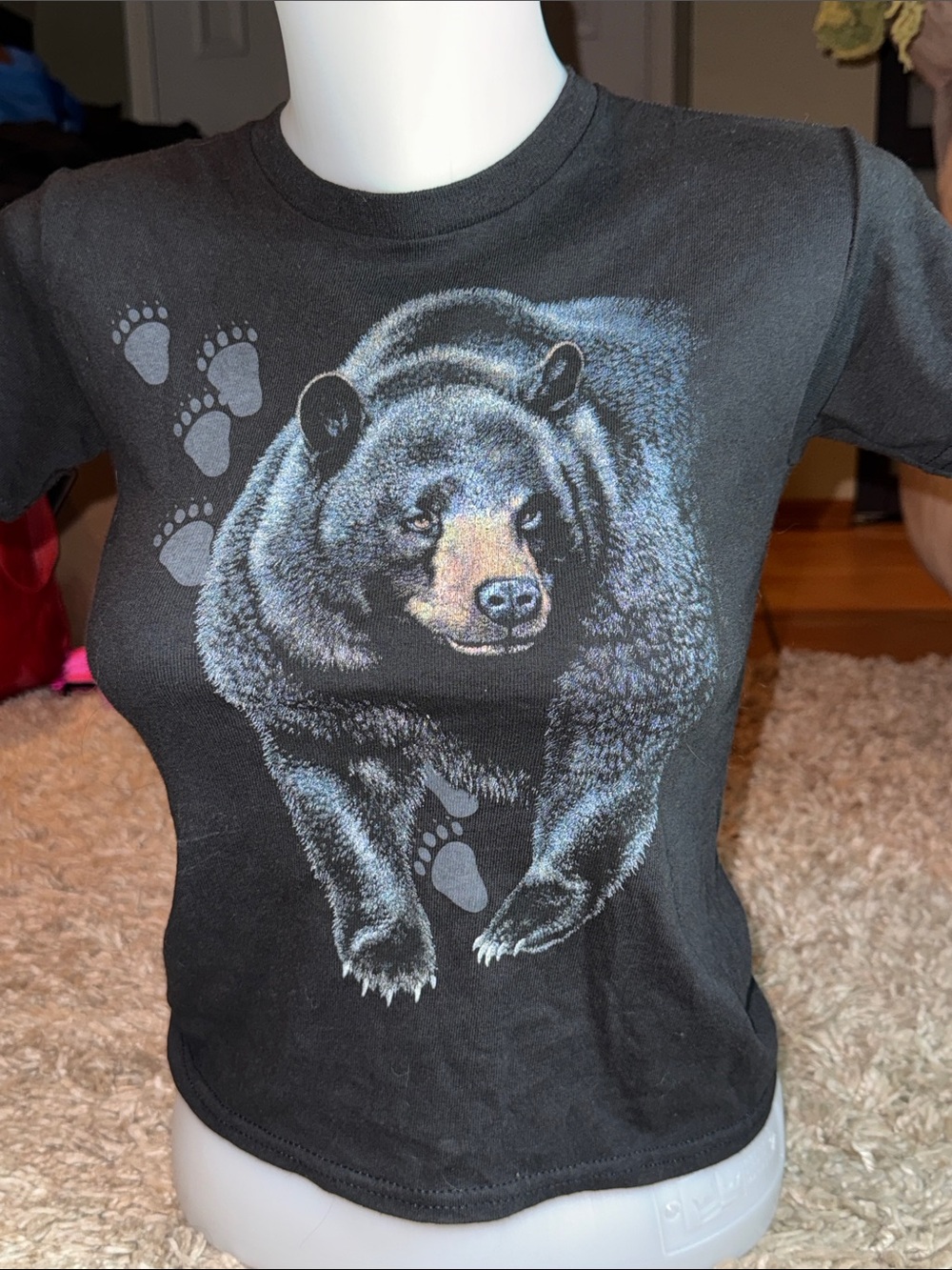 Youth Black Bear Graphic T-Shirt - Black